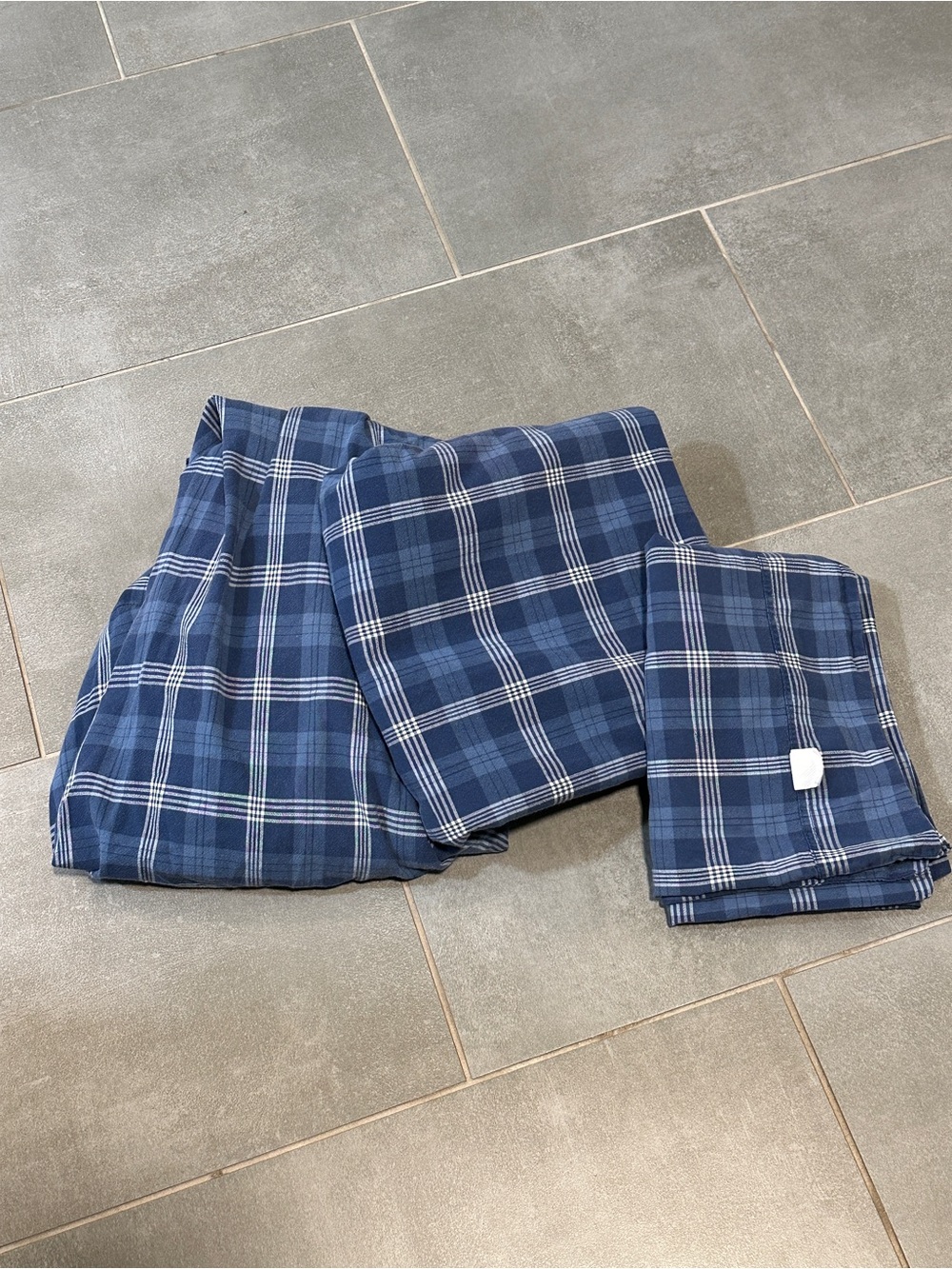 Ralph Lauren Blue Navy Vintage Plaid Twin Deep Fitted Sheet Set 3 Piece Set